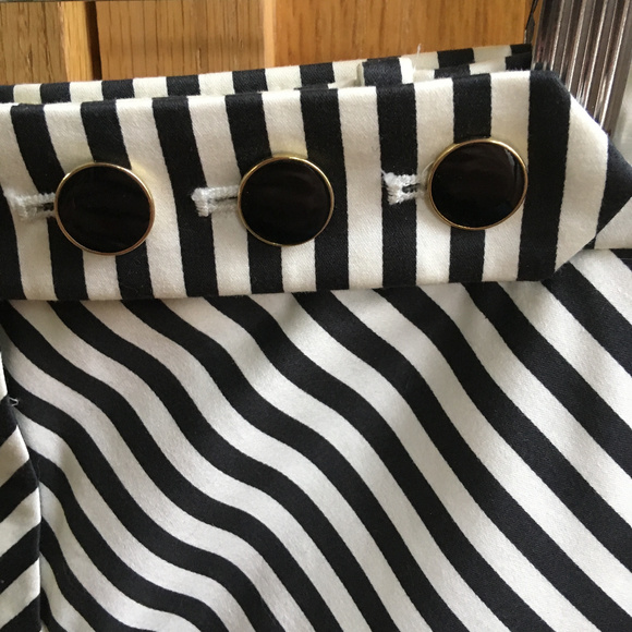 ⚡️ J Crew Black White Stripe Chevron Mini Skirt - Picture 4 of 5